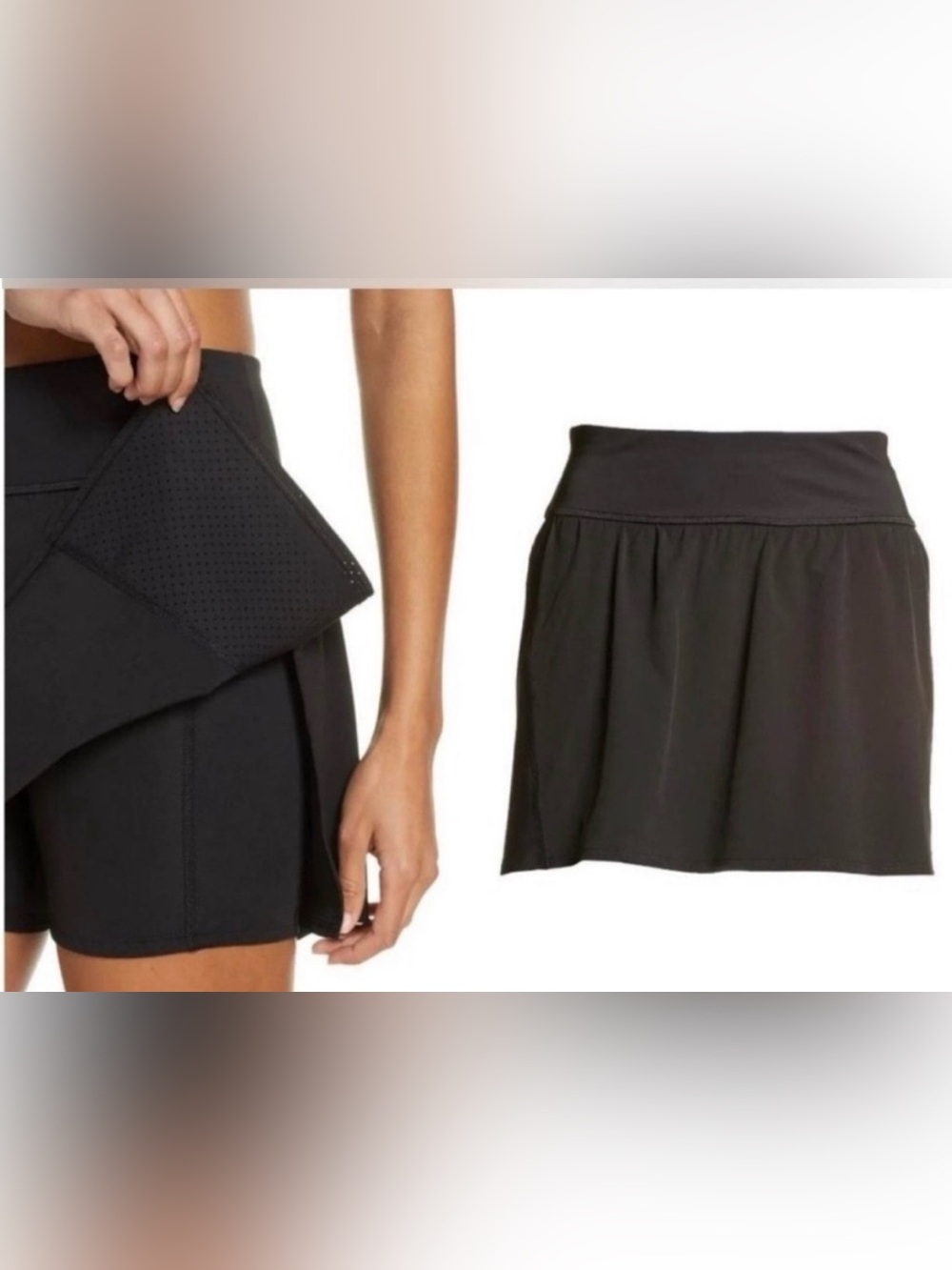 Black Spanx Women's Athletic Skort with Built-In Shorts